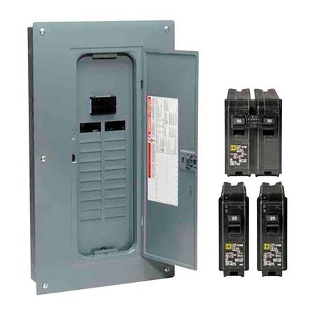 Square D Load Center, 20 Spaces, 100A, 120/240V, PoN Convertible Main Breaker, 1 Phase 3866423